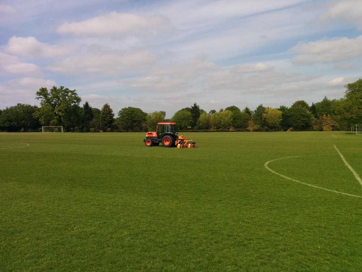 with just over 5 weeks to go, the fields are being prepped with the help of groundsman Mark and his new tractor!