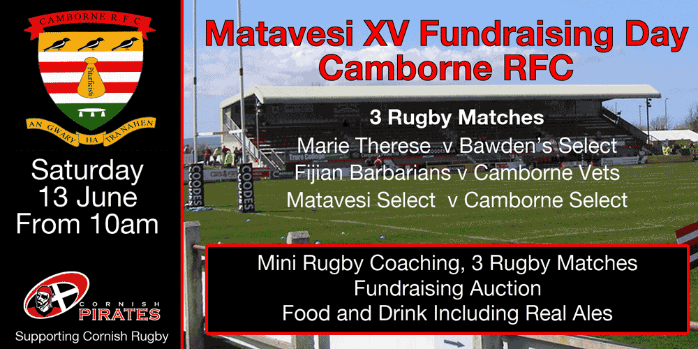 CornishPirates1's tweet photo. Fundraising Day @cambornerfc Sat Jun 13 
3 Matches inc: Fijian Barbarians  v Camborne Vets
http://t.co/weBDRswu4m http://t.co/bnmRyDh3Vd
