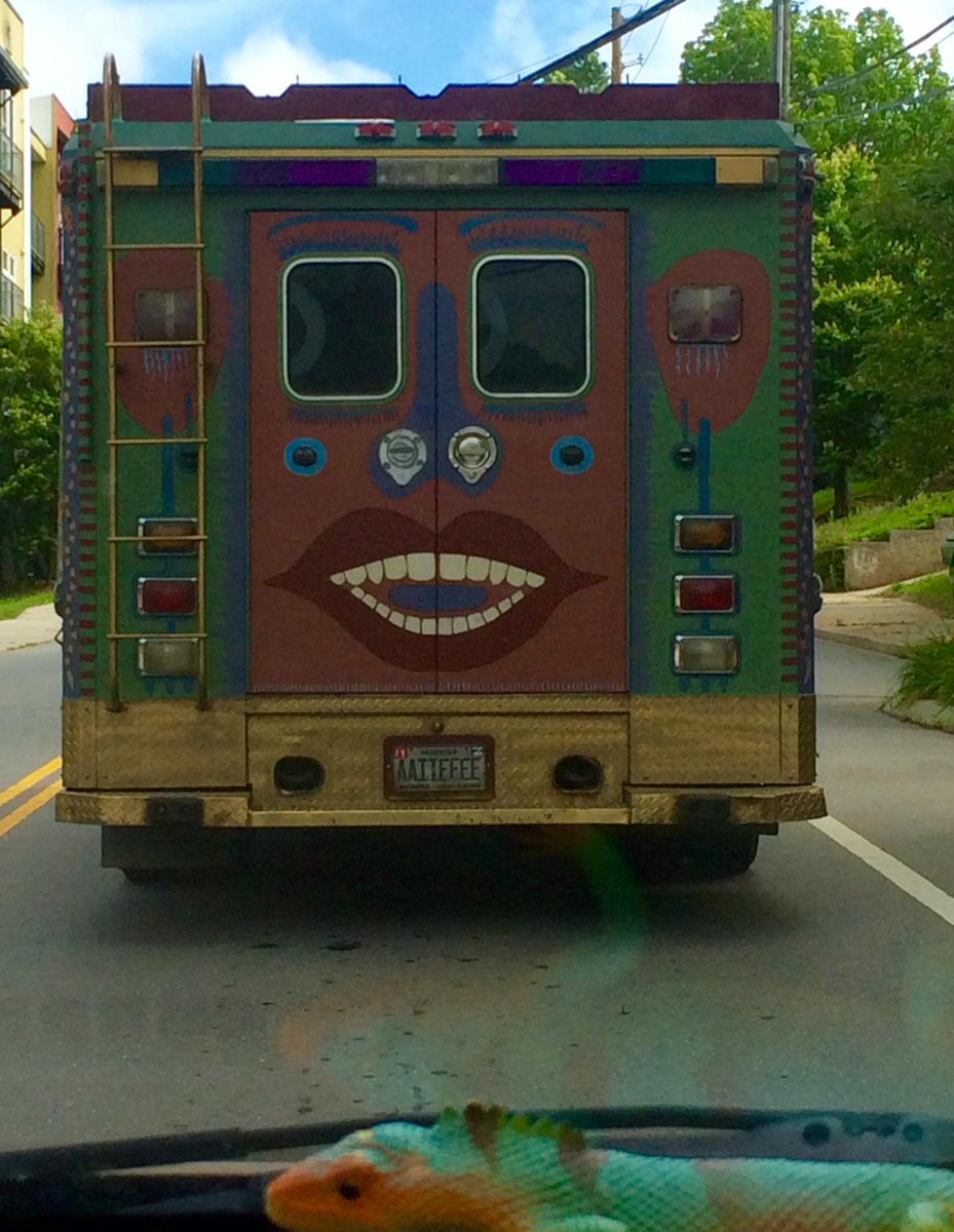 AshevilleLife's tweet photo. ♡ u 2 RT @mightybattlecat: Stuck behind this on my way in to work. #Asheville I do love you. You are so very weird. http://t.co/YuBTxeppJl