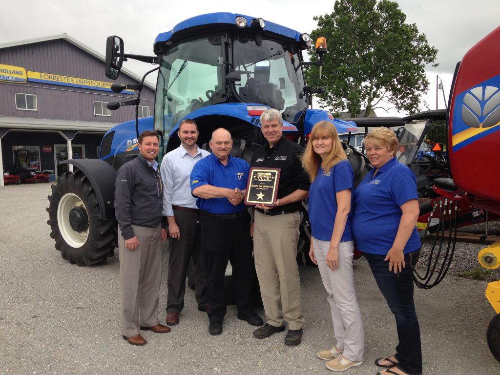 tlresh's tweet image. Congratulations @ForresterFarmEq on earning the 2014 @NewHollandAG Presidents Club Award.  @CoryForrester