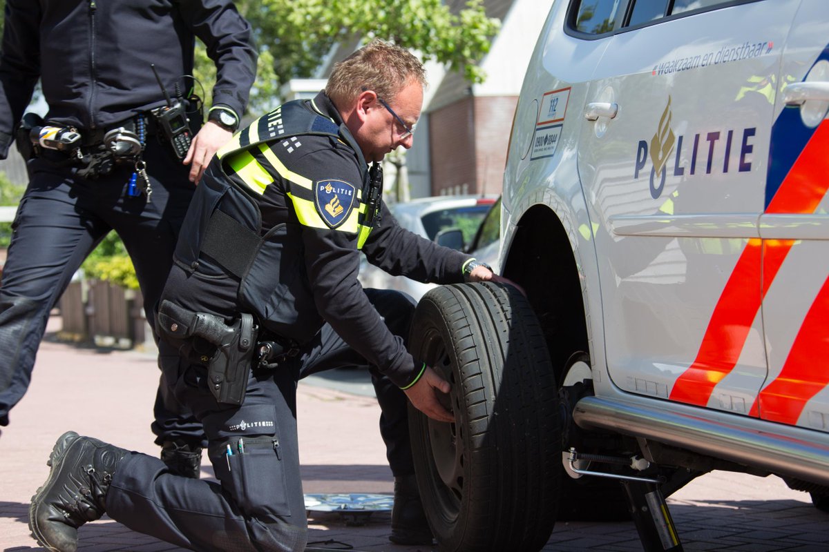 Ook de politie heeft wel eens pech...