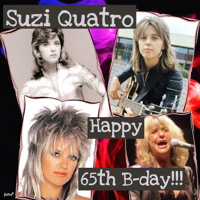 Suzi Quatro 

Happy 65th Birthday !!!

3 Jun 1950

Pioneer of American Female Rocker 