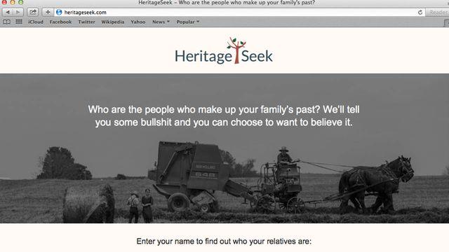 Finally! A Family Lineage Website That Just Tells You The Bullshit You Want To Hear clickhole.com/r/2514tsd