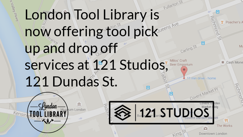 ToolLondon's tweet photo. London Tool Library is excited to offer pick up and drop off services DOWNTOWN!!
#sharingeconomy #LndOnt #Tools http://t.co/a1FKnlMr9P