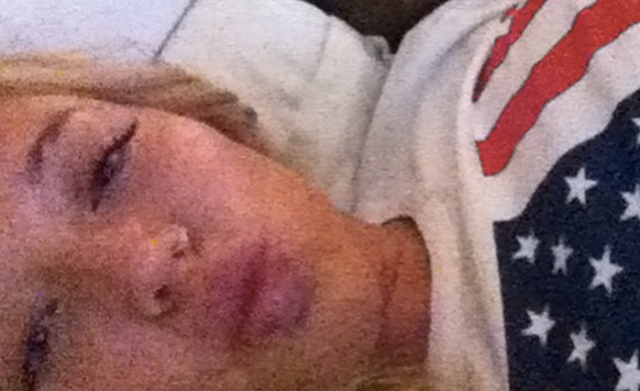 dimepackagetv's tweet photo. @JHarden13 taking a nap with this bombshell is just so adorable: http://t.co/LCQEJaydQp #NBAFinals #JustKidding http://t.co/MkEIeuerAS