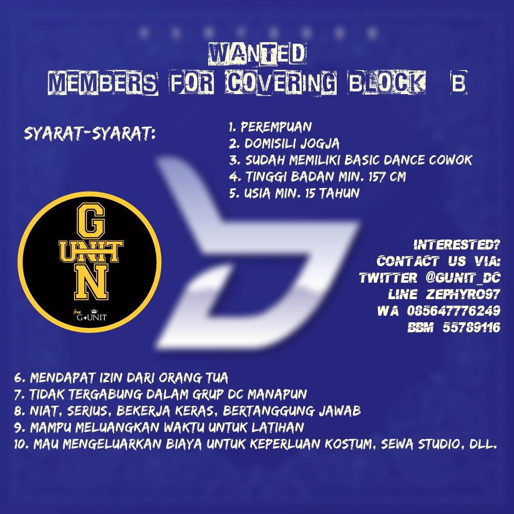 @LunaDCs [HELP RT] G-UNIT N's OpRec for girls to be members of BLOCK-B dance cover group. Details on pict 😊