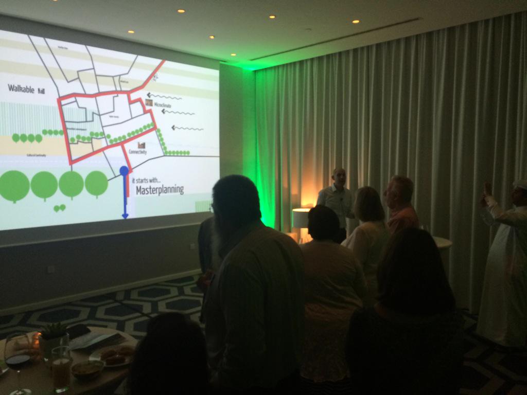 QANZBA's tweet photo. .@QANZBA Sundowner @wdoha featuring a presentation by @Cities2050 on #sustainability in #Qatar #green #networking http://t.co/VQ2XZeNMJa