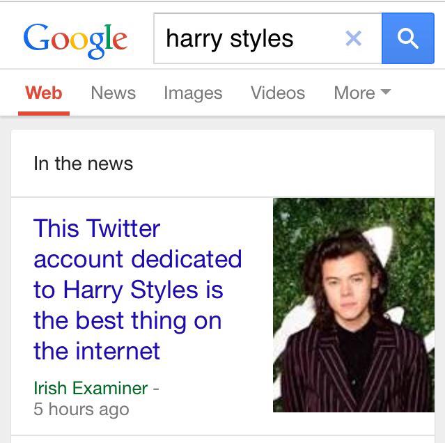 Literary_Harry's tweet photo. Has anyone tried googling @Harry_Styles today? 😉 http://t.co/gBy2aqSWFQ