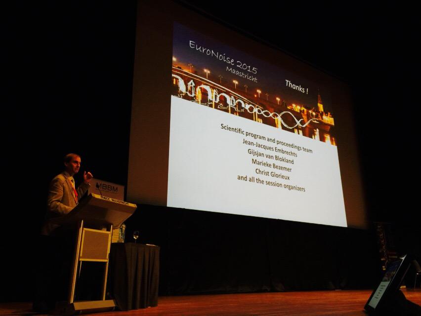 Euronoise2015's tweet photo. Many thanks to the organizing people !! http://t.co/V380qVMqfX