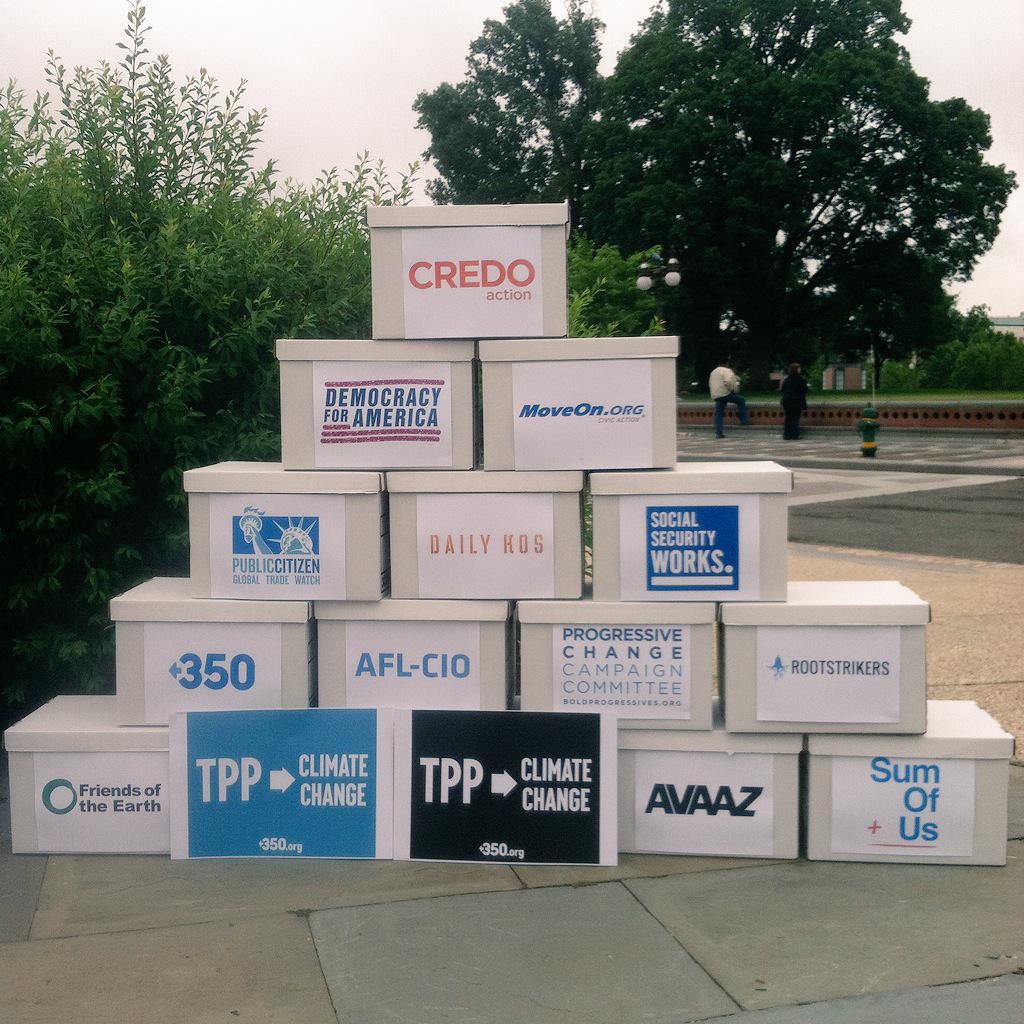 collinrees's tweet image. More than 2 MILLION signatures being delivered to Congress - it's time to #StopFastTrack.