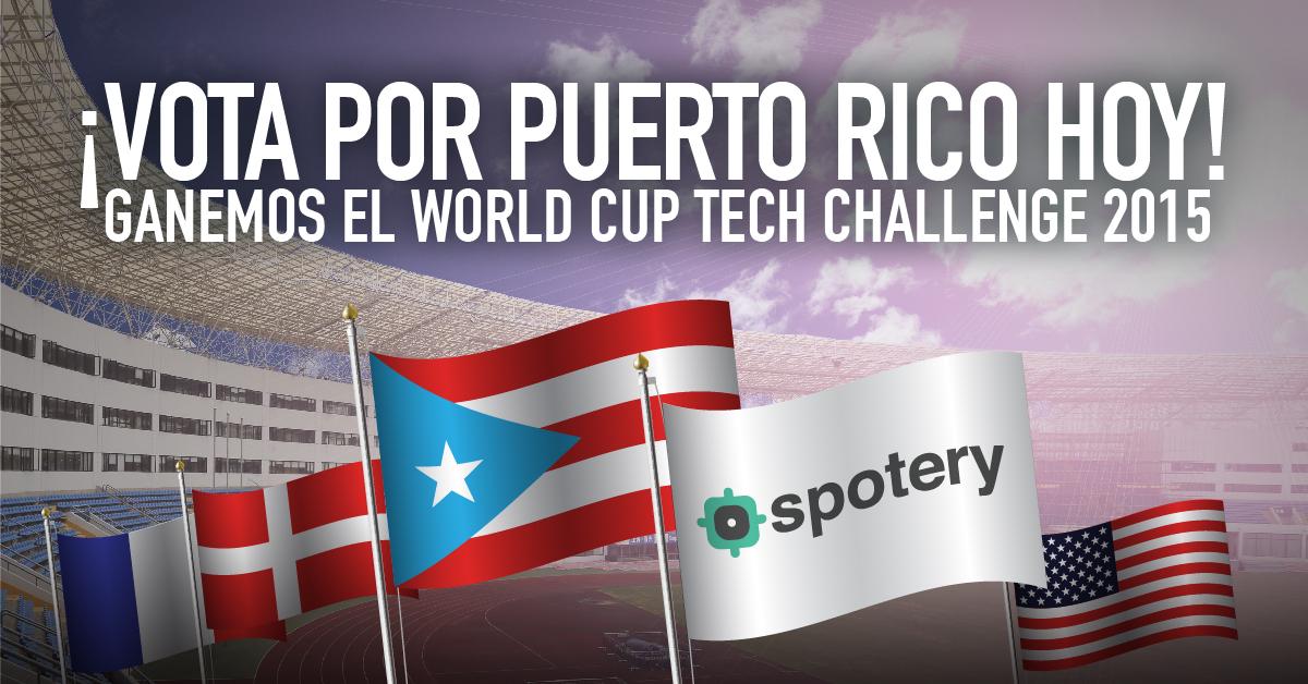 pilotolabs's tweet image. Local startup @spoterying represents PR @WorldCupTechChallenge2015! Vote here bit.ly/VoteSpotery #WCTPuertoRico