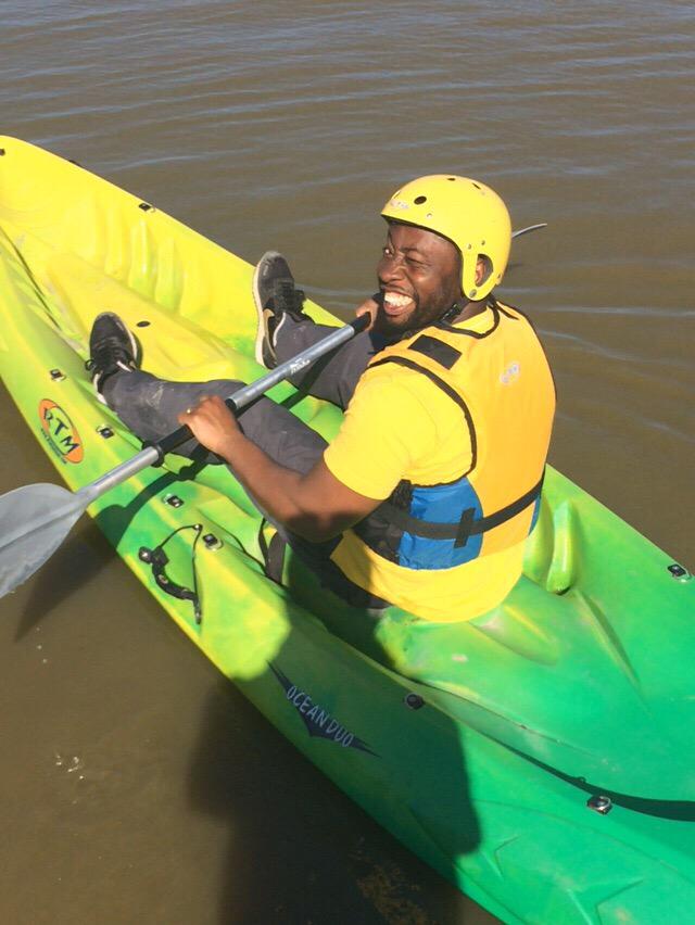 Kender_Y6S's tweet photo. And now some kayaking. Guess which adult fell in?! http://t.co/blrAiSVWgD