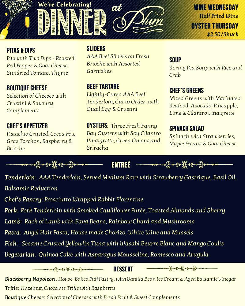 uncorkplum's tweet image. Dinner in June at Plum ~ RETWEET for a chance to WIN a $20 gift certificate! @DowntownLeth #yql #yqlfood