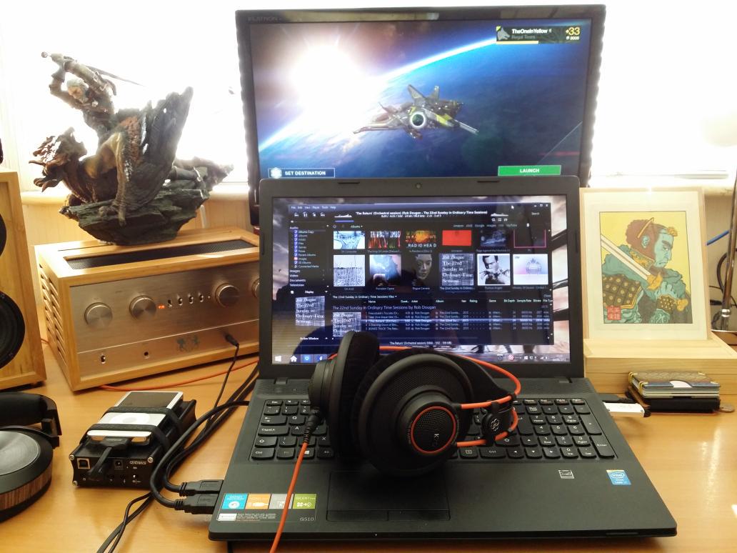 theoneinyellow's tweet photo. @robdougan
Playing via @ifi_audio #Stereo50, @SubPac #S2, &amp; both @AKGaudio #K712 + @Audeze #EL8 CB #headphones! d^_^b http://t.co/EC1uQ8vlWo