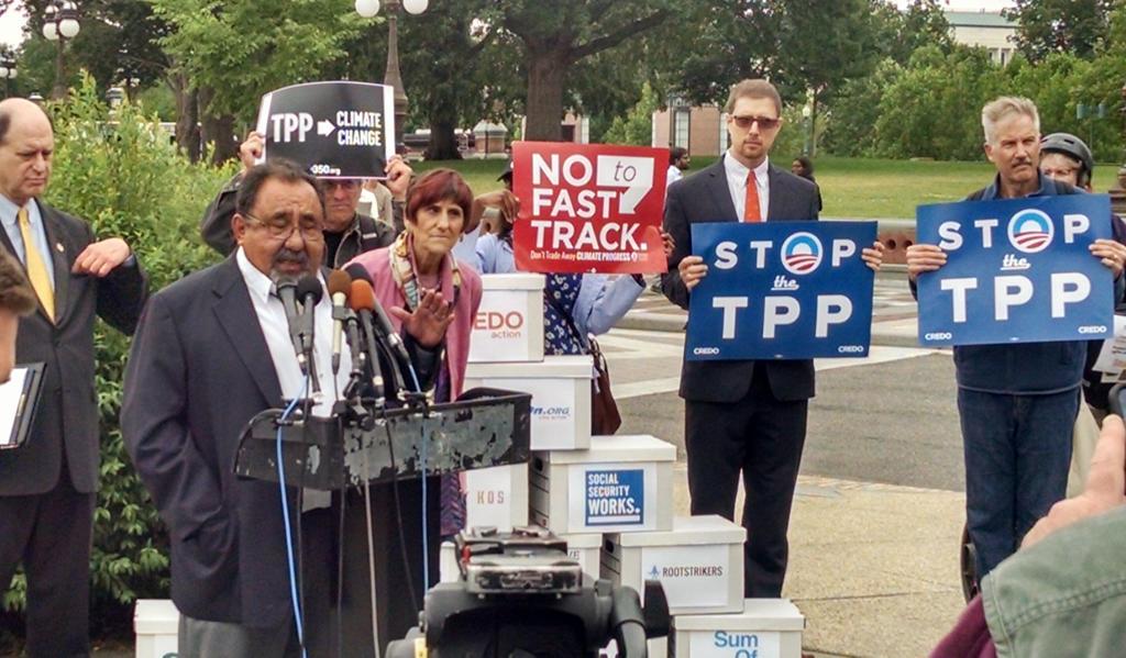 rootstrikers's tweet image. .@RepRaulGrijalva: TPP "is not a question of loyalty to the president. It's a question of loyalty to the people."