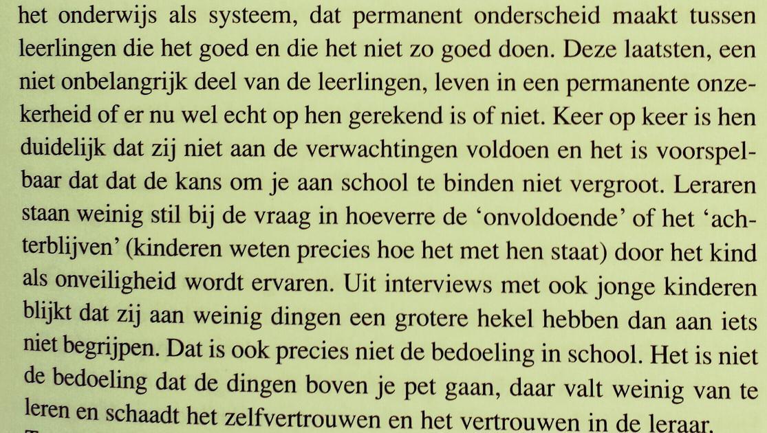 Als we willen dat #passendonderwijs een succes wordt, moeten we stoppen met het maken van onderscheid.
 #lucstevens