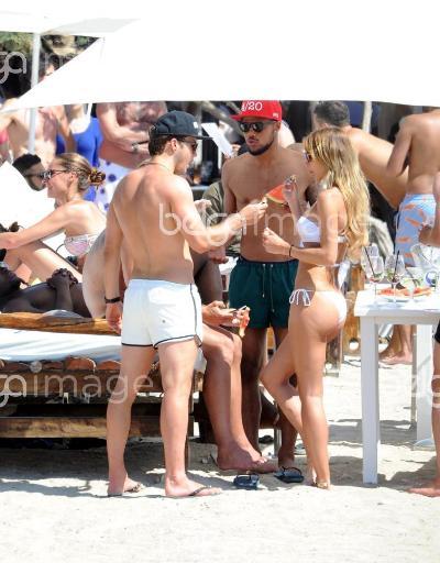 Mario Gotze and Ann-Kathrin Brommel on the Beach in Ibiza
