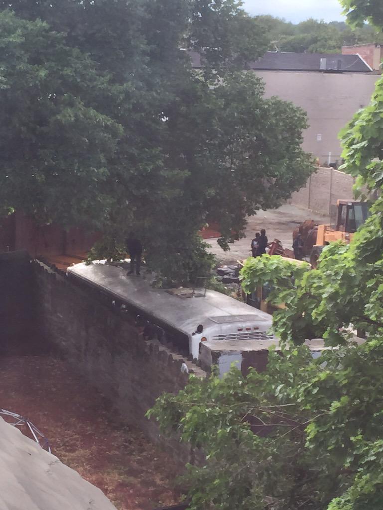 ScrapTheYard's tweet photo. Maybe these young climbers are why the Philadelphia code requires a 20 foot setback for junkyards #MoveThisBusPlease http://t.co/bIi5gRGsG0