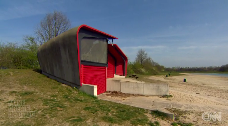 Self-healing concrete solves cracking problems in Dutch lifeguard station bit.ly/1LDkh4m