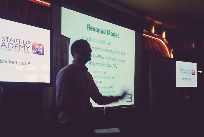 Voxtake's tweet image. UpChore pitching  at crane lane AIB start-up academy  -that extra mile is important!. #backedbyAIB