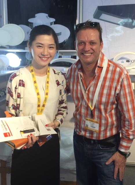 LEDdirectAU's tweet image. #LEDdirect founder Barry Cussell looking for the latest LED technologies at the Bangkok int. light show! #RandD