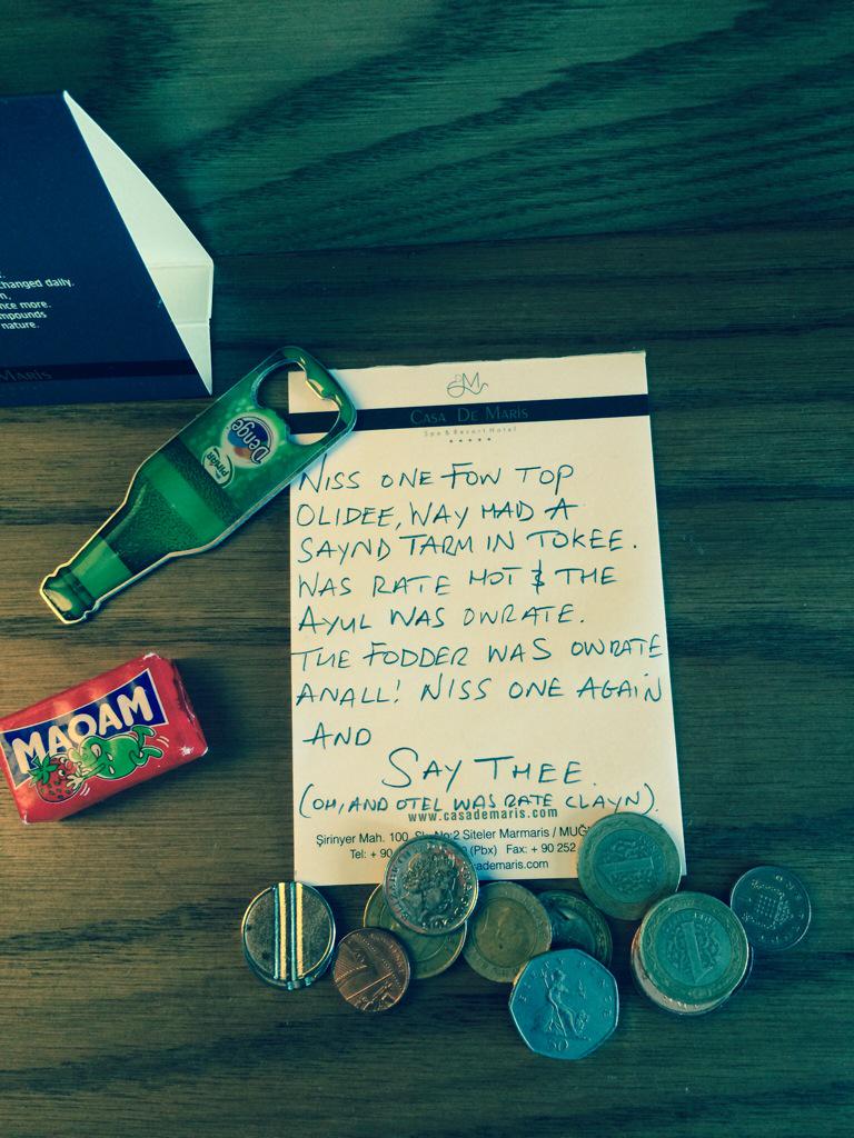 krynicki_pete's tweet photo. Flashback ter when mar muck @Shaddrell87 left a note fow the clayner in tokee last yeyer #tokee #ontower @Pottrays http://t.co/e8H15pkciZ