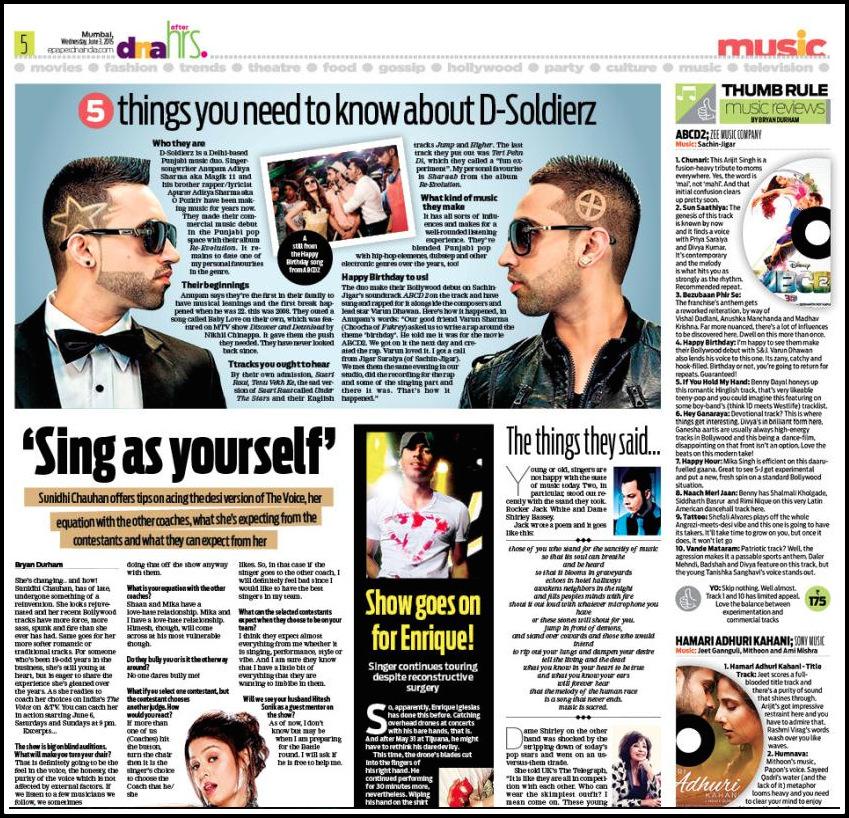 DSoldierz's tweet photo. Check out Our Story in DNA Mumbai edition. Thanks @dna @dnaAfterHrs !
http://t.co/lRatV4QwNw http://t.co/SCnxFnb1So