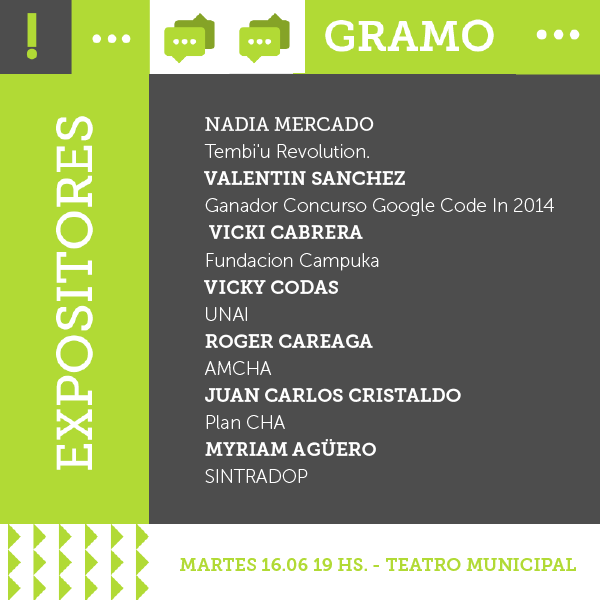gramoideas's tweet photo. Estos son algunos speakers que van a acompañarnos en la 2da edición de Gramo 2015

Inscribite➜ http://t.co/aFgJ51oqiC http://t.co/FfVDWFfobI