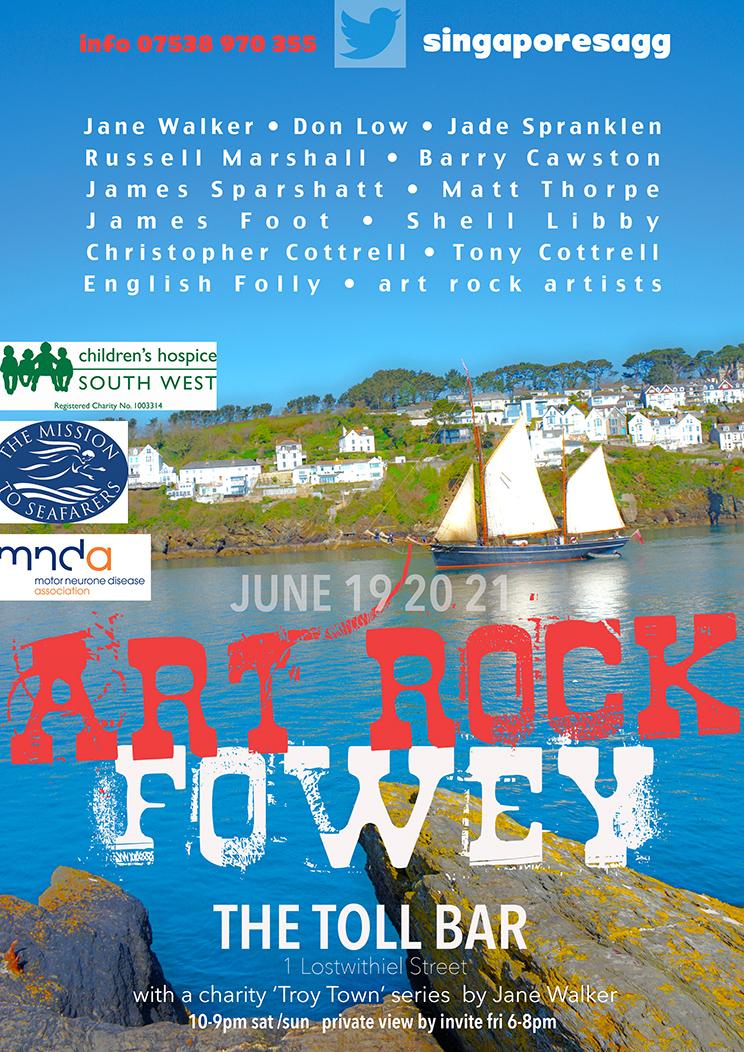 SingaporeSAGG's tweet photo. 'Art Rock Fowey' : June 19 20 21. a pop up #art show #curated by #JaneWalker of @SingaporeSAGG The Toll Bar #Fowey http://t.co/73Mj9rD40F