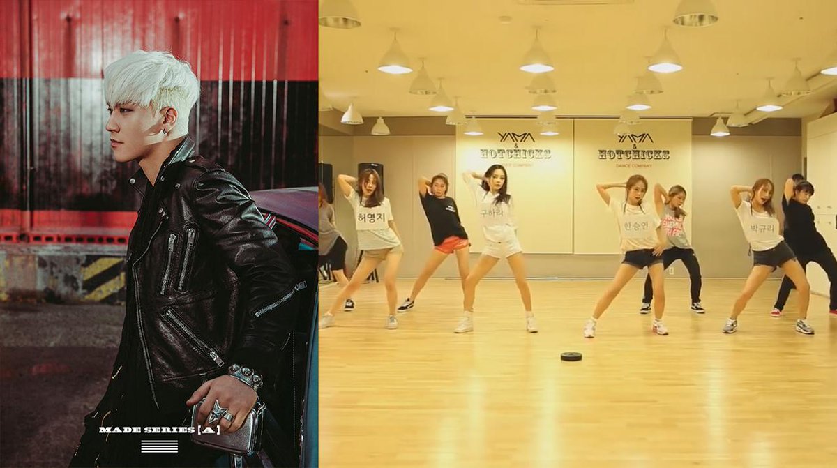 soompi's tweet photo. #Seungri Shares a Video of #KARA’s “Mamamia” Choreography Matching Up with “Bang Bang Bang” http://t.co/80JXLWntwU http://t.co/qBfKJndxw9