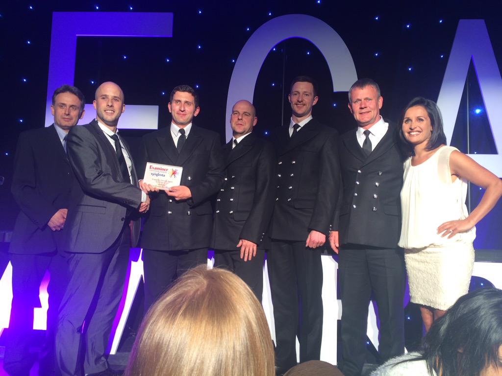 SyngentaHD2's tweet photo. Congratulations to the Cleckheaton Blue Watch, winners of the @lv Emergency Services Award @CommunityAwards #ECA15 http://t.co/EmluuRzTxe