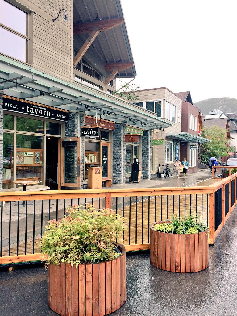 Look at our awesome new front patio on Bear street! Opening Friday! #Banff #beer #mybanff #tavern #patio #pizza