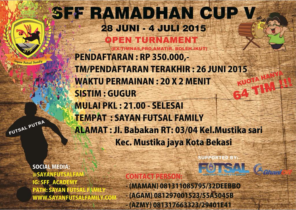 Jangan ngaku anak futsal kalo belum ikut turnament ini ! Ayo daftar! #InfoTurnamen #Bekasi <a href="/LFP_BEKASI/">LFPM BEKASI 2015</a> #FUTSAL
