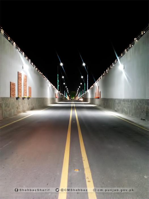 PindiMetro's tweet photo. #PindiMetro track decorated with colourful lights, all set for the inauguration today by PM Nawaz Sharif. http://t.co/PXILx9p3dR