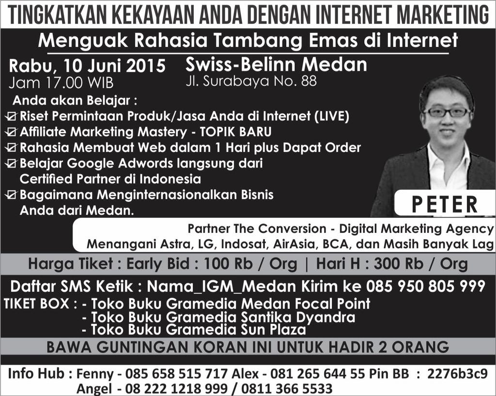 Pasang #IklanDisplayANALISA DISKON 35% lbh besar drpd walk-in-rate. Iklan ini naik cetak 6 &amp; 9 Juni di Harian Analisa