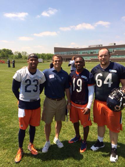 CoachSBeamer's tweet photo. It was a #Hokie reunion in Chicago today. Great catching up w @kbfuller17 @eddieroyalwr &amp; Will Montgomery http://t.co/DcU1Ea26RB