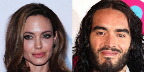 \" Two celebs turn 40 tomorrow!  Angelina Jolie and Russell Brand.  Happy birthday to you and to me!