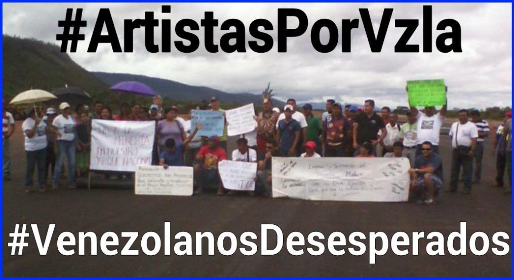 noepernia's tweet photo. #VenezolanosDesesperados Indígenas cierran aeropuerto en Canaima [Salto Ángel] protestando contra la minería ilegal http://t.co/H2RriXlQ8M