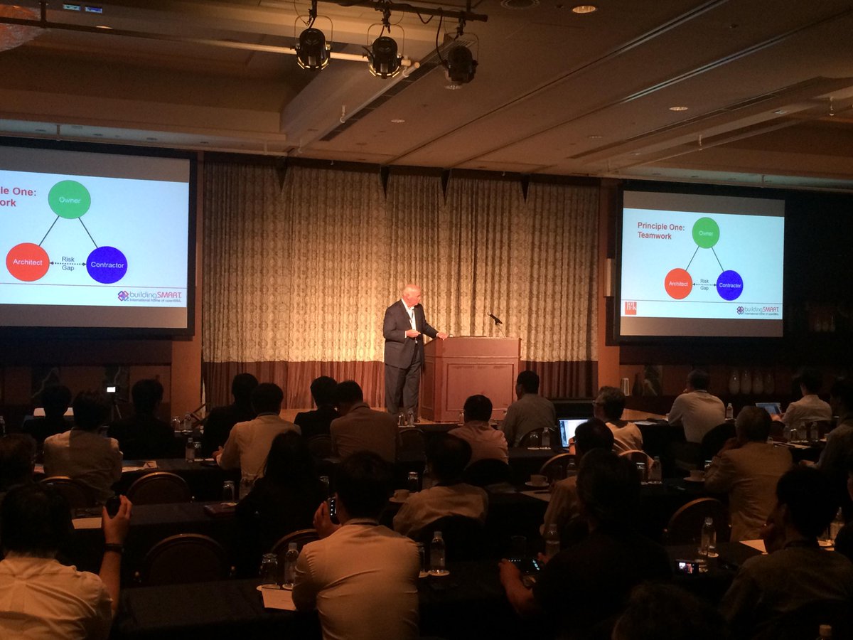 varkonyi67's tweet photo. Patrick MacLeamy at Graphisoft's #KCC2015 in Tokyo talking about the revolution he ignited. Amazing speech! http://t.co/DKSO4FLPiu