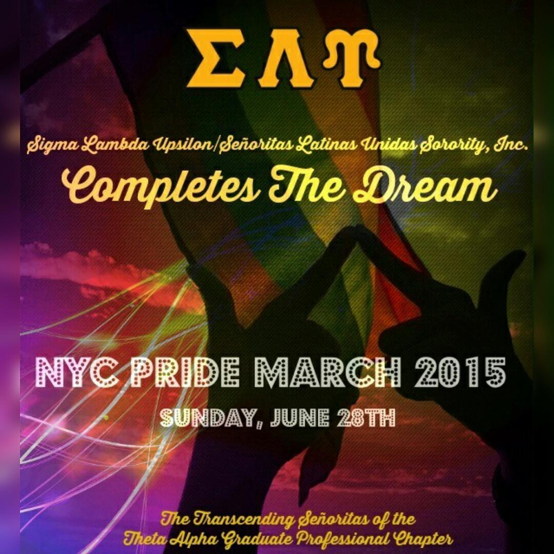 ThetaAlpha_SLU's tweet photo. And the pride that we display will tell us apart!Returning 4 a 3rd year to NYC PRIDE.#SLUinPRIDE2015 #SLUforEquality http://t.co/TvhSzkoJtz