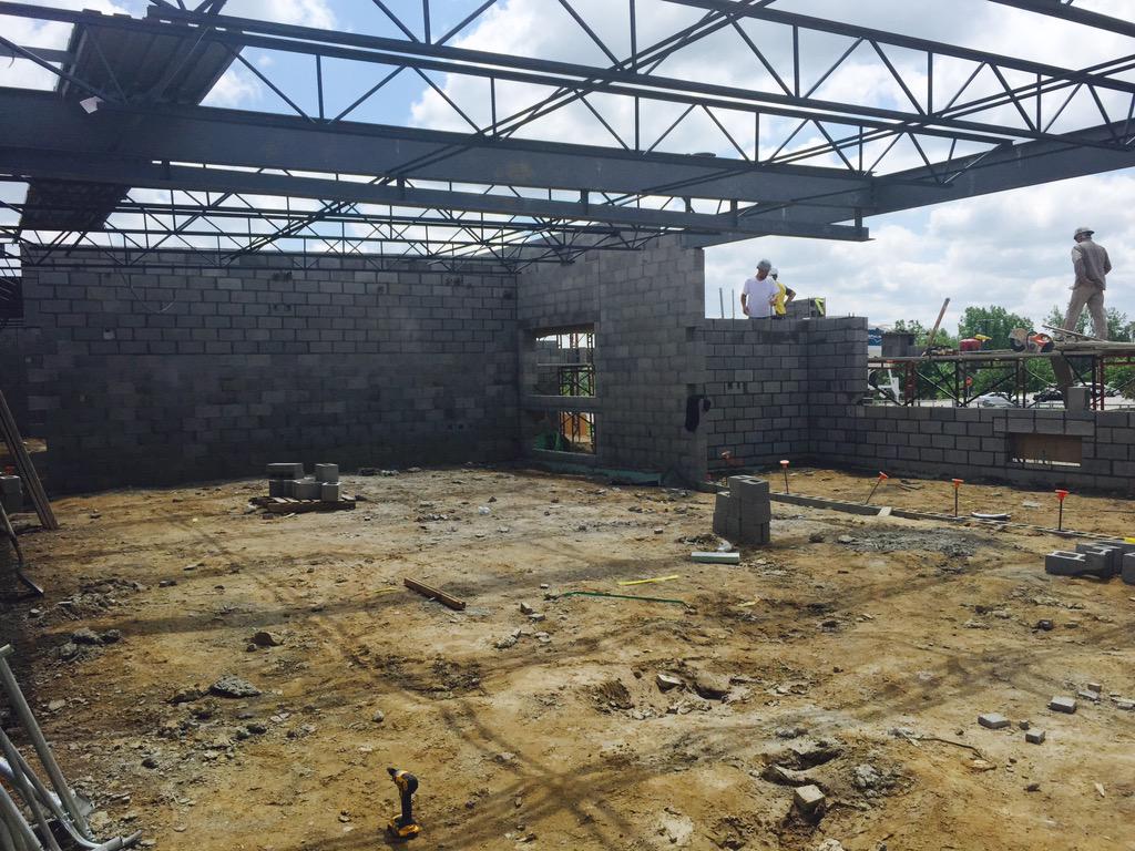 BusinessBarr's tweet image. Construction of the new classrooms at Novi Meadows is taking shape.