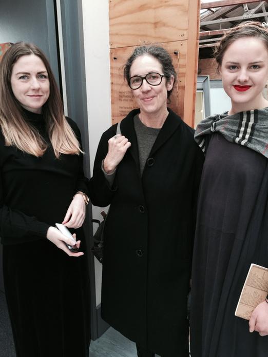 ToiWhakaari's tweet photo. NZ costume icon Kirsty Cameron w. Staff Emma Ransley & #Toigrad Rosie R. 2day. Discussing her g8 work on #slowwest http://t.co/OI1WxchoZD