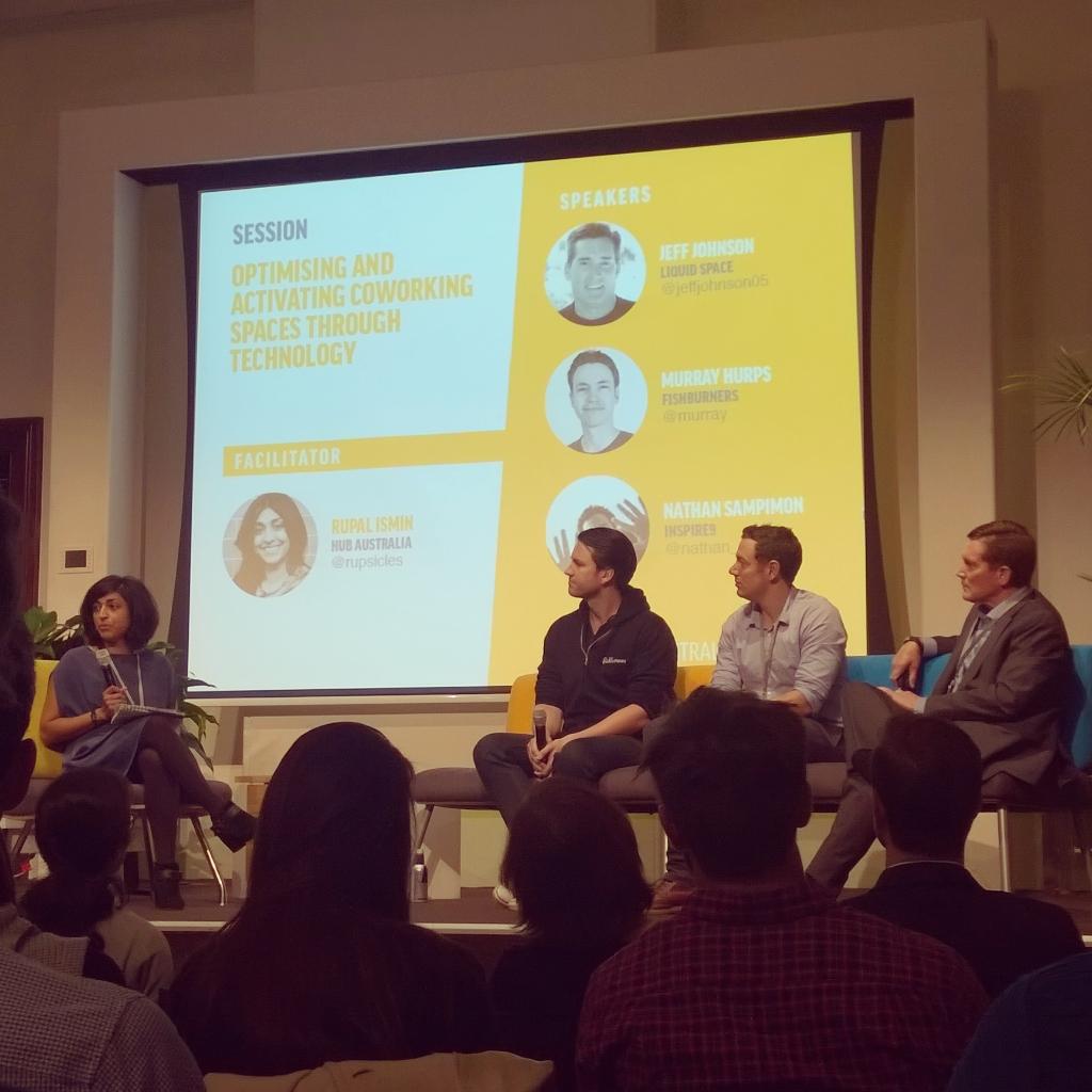 Optimizing & activating coworking spaces through technology w/@rupsicles @jeffjohnson05 @murray @nathan_scott #gcucau