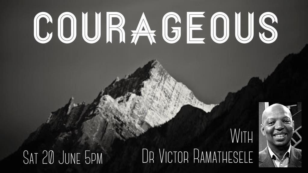 Dr Victor Ramathesele is our guest speaker at Courageous: Sat 20 June 5pm #soccer #playstation #prizes #boerierolls