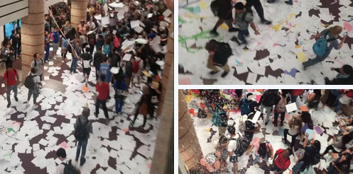 StudentFeedUS's tweet photo. Such a good idea, Students throwing all their school work away on the last day 😂👋 http://t.co/BcXXHu48Lz