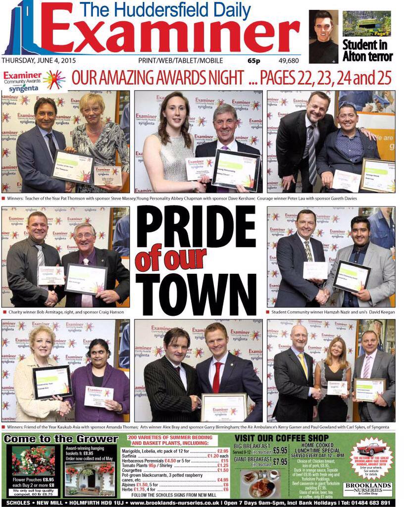 alexbray2's tweet photo. 25 years of being in the @Examiner and I'm now front page :) @BrassFactor10 #proud @CommunityAwards http://t.co/74Um4mgTOR