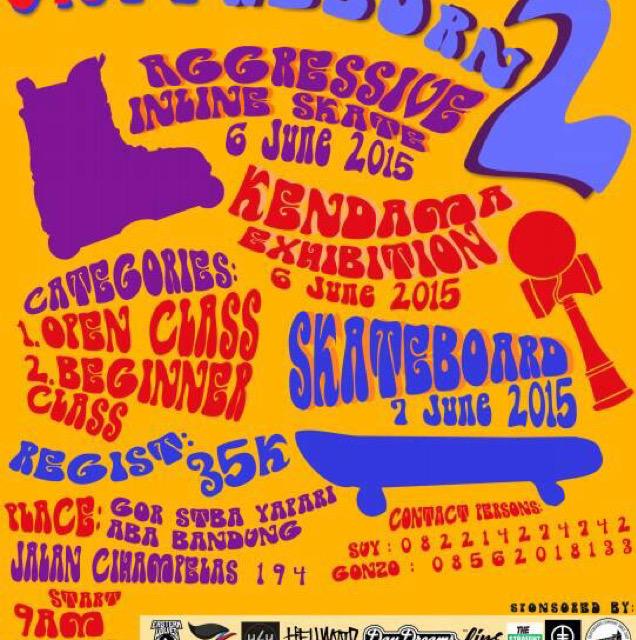 Aggressive inline skate competition 6 juni 2015 @ stba, cihampelas, bandung. Be there!
