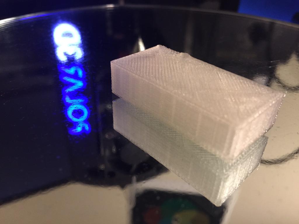 g3head's tweet photo. Just printed a calibration cube with a @Polar3D printer. It's pretty accurate #3dprinting right out of the box http://t.co/LoYqUA8pDx