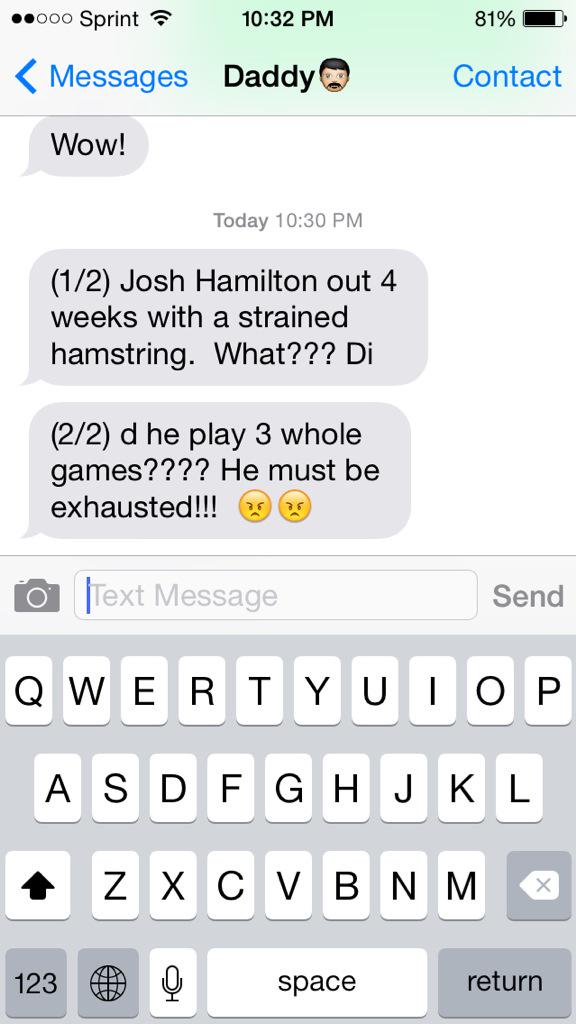 eriin_kendall's tweet photo. This is my dad. He does not like josh. http://t.co/cimF85Dfoo
