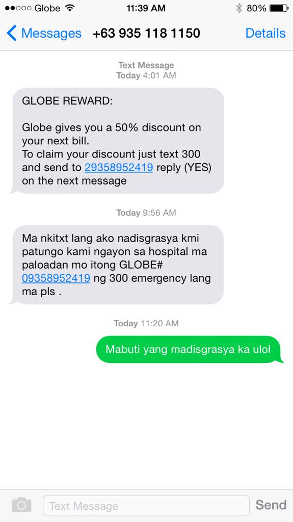 felixalicer's tweet image. Wag mo akong ginagansta #pasaload